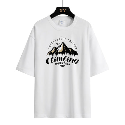 T-Shirt Men Mountain Summer High Quality Top Tees Classic