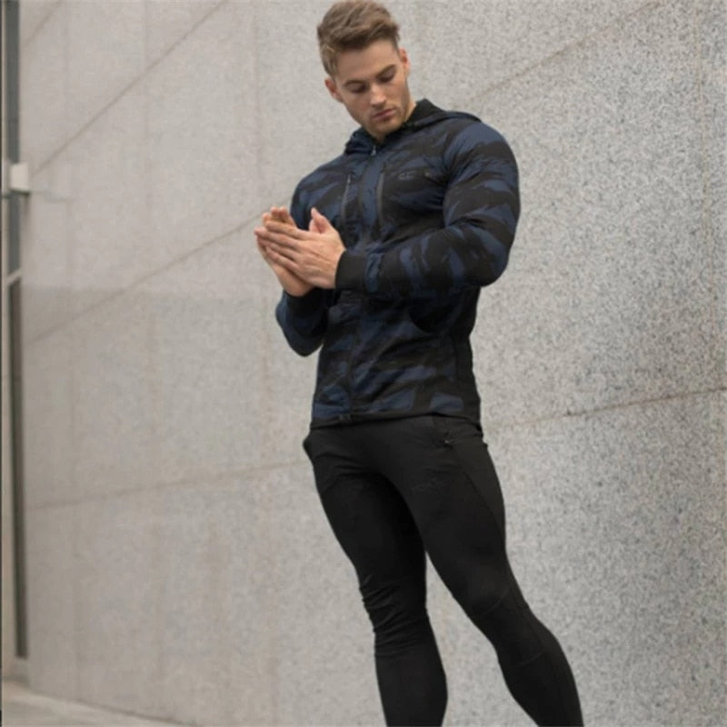 Gym Sport Running Training Fitness bodybuilding Sweatshirt Outdoor Sportswear Hooded