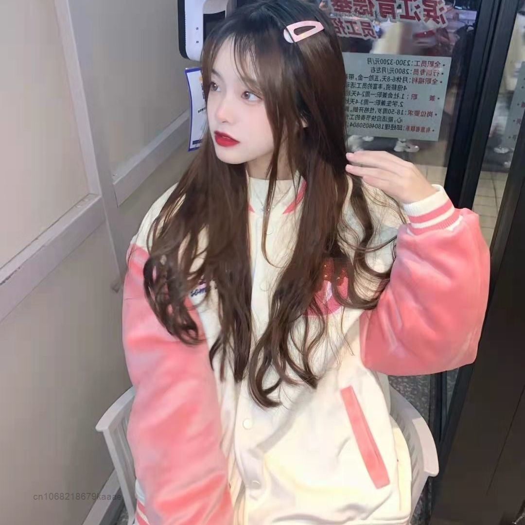 Jacket Baseball Jacket Fashion Coat Women Sweatshirt Plush