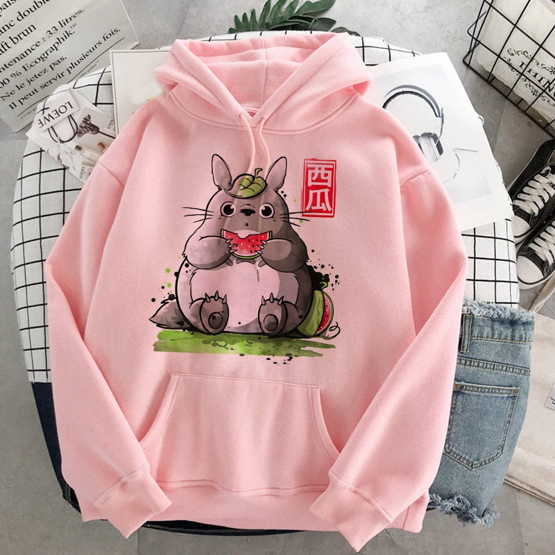 Hoodies Female Studio Ghibli Cute Anime Sweatshirt Pullover Casual