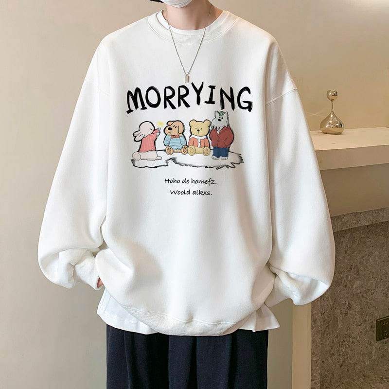 Men Hoodies Oversize For Casual Wear Funny Anime