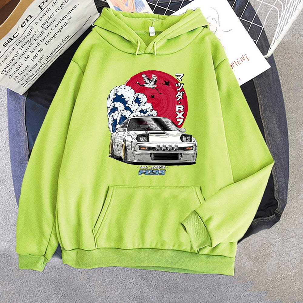 Hoodie Men Y2k Long Sleeve Japanese Anime