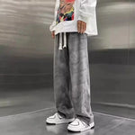 Men Versatile and Hanging Wide Leg Tie Dye Corduroy Pants