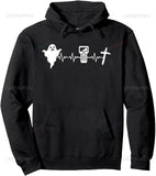 Men Ghost Hunter Heartbeat Hoodie Streetwear