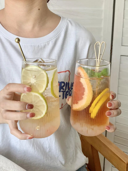 500ml Fruit Tea Cup Cold Drink Juice Drink Cup Household High Value Glass