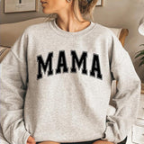 Stylish Mama Varsity Sweatshirt Super Mom Shirt for Mother's Day and Beyond