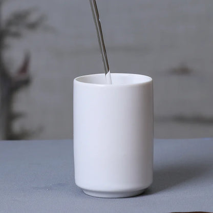 Black And White Ceramic Mug Straight Cup Teacup Without Handle