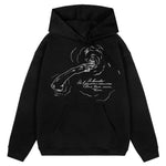 Gothic Funny Print Hooded Sweatshirts Women Oversized Y2k Tops