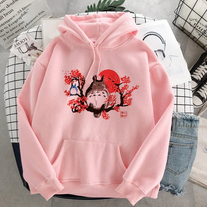 Hoodies Female Studio Ghibli Cute Anime Sweatshirt Pullover Casual