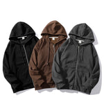 Men Zipper Hoodies Sweatshirts Jackets Male Casual