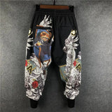 Streetwear Harajuku Jogger Herren Patchwork Haremshose