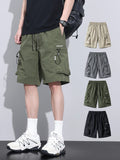 Cargo Shorts For Men Thin Baggy Jogger Side Pockets Bermuda Knee