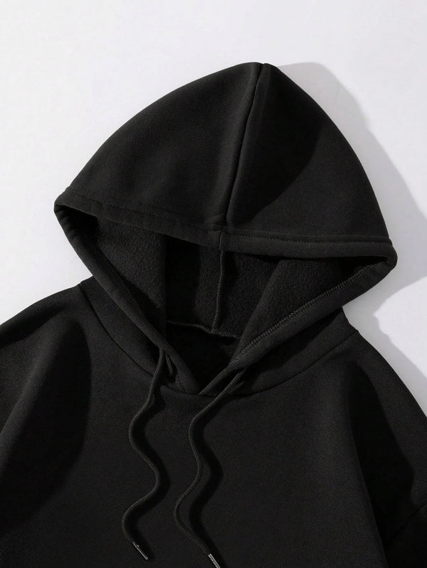 Graffiti Print Hoodie Oversized Crewneck Street Hip Hop Vintage