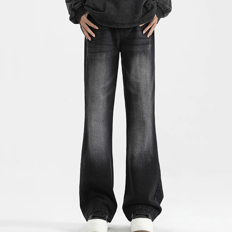 Men's Loose Fit Retro Denim Jeans High Street Pants