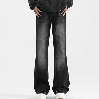 Men's Loose Fit Retro Denim Jeans High Street Pants