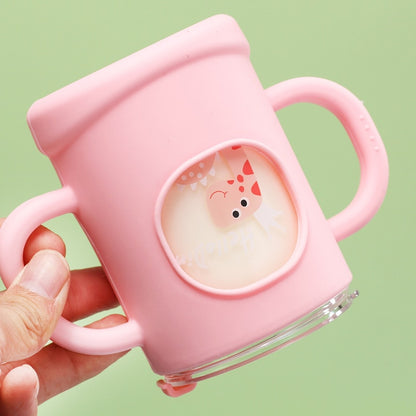 Mug Tumbler Lid HandleCute Cartoon Baby Feeding Cups