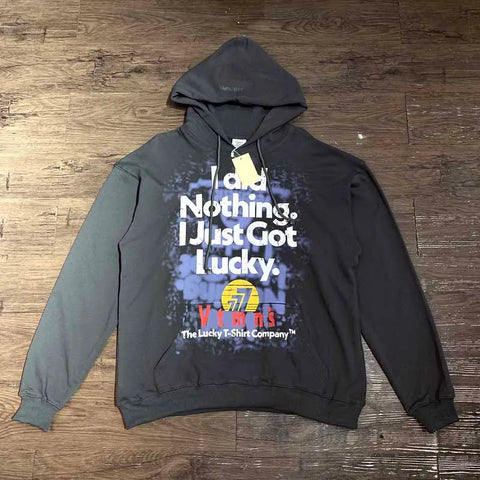 I Got Lucky 777 Printed Hooded Sweatshirt Hoodies