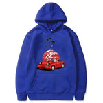 Herren Hoodie Jdm Drift Red Car Fashion Tops Harajuku