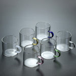 Transparente Glas-Wasser-Tasse, Tee-Milch-Kaffeetasse, Bier-Saft-Getränke-Tasse