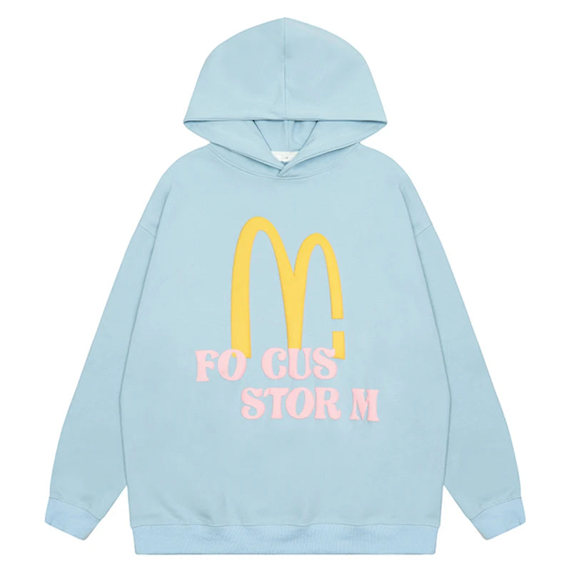 Parody Graphic Storm Letter Print Hoodie