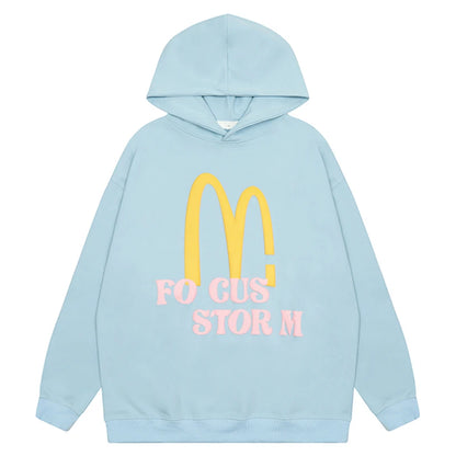 Parody Graphic Storm Letter Print Hoodie