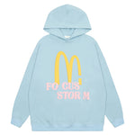 Parody Graphic Storm Letter Print Hoodie