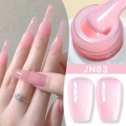 Jelly Nude Gel Nail Polish 10ml Light Pink Peach Translucent Color UV