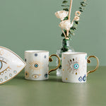 Tasse Hand der Fatima Evil Blue Eye türkische Keramik