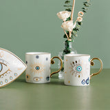 Tasse Hand der Fatima Evil Blue Eye türkische Keramik