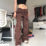 Cargo Pants Y2K Straight for Women Harajuku Vintage