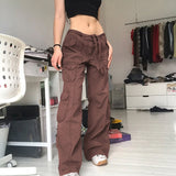 Cargo Pants Y2K Straight for Women Harajuku Vintage