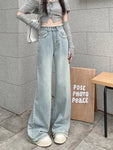 2024 Elevate Your Style Autumn Light Blue Haired Jeans