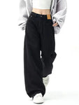 Black Baggy Jeans Women Harajuku Hippie Oversize Wide Leg Streetwear