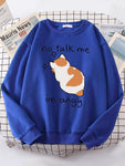 Women Sweatshirts Harajuku Cute Angy Cat