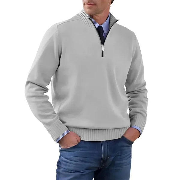 Mens Half Zip Turtleneck Sweater Knit Pullover Warm Jacket Coat