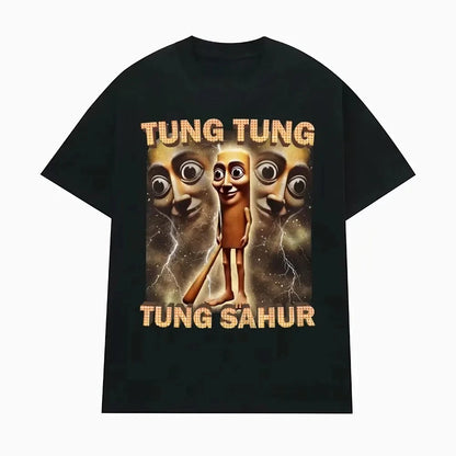 Humor Style Tshirt Women Tung Tung Sahur Funny Expression Summer Top