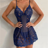 V-neck Halter Lace A-line Mini Dress Women Sleeveless Backless Party Dress
