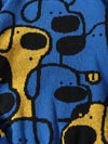 Mens Dog Print Sweater Crew Neck Double Sided Knit Pullover Casual