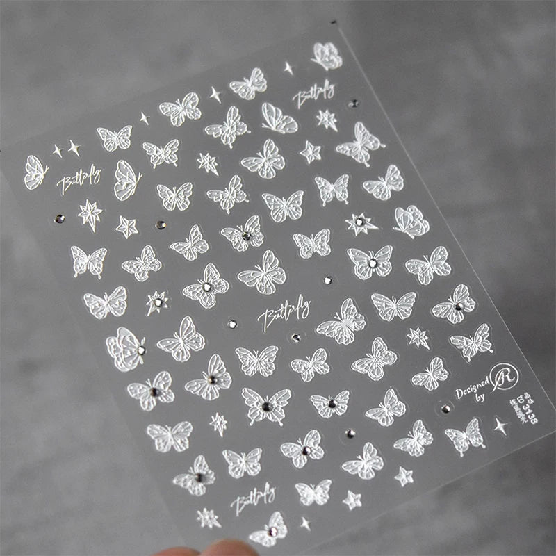 Bronzing Gilded Butterfly Nail Art