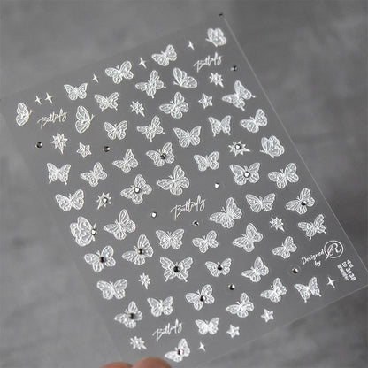 Bronzing Gilded Butterfly Nail Art