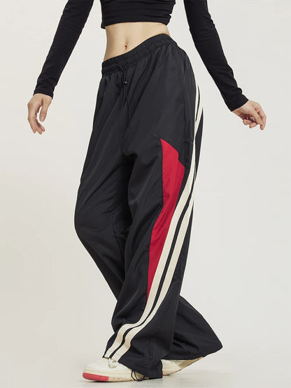 Y2K Vintage Patchwork Track Pants for Women