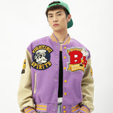 Men Hip Hop Baseball Jackets with Letter Print