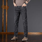 Men's Versatile Straight Fit Elastic Denim Jeans