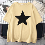 Five-Pointed Star Print Tee Top Tee Shirts Oversized