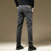 Mens Cotton Dress Pants Straight Fit Business Work Trousers Casual