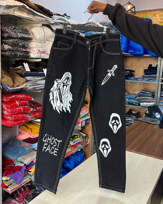 Ghost Face Hip Hop Men Jeans