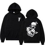 Hoodie Gothic Skeleton Grafik Hoodies Männlich Vinatge Rock Streetwear 