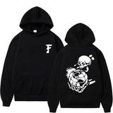 Hoodie Gothic Skeleton Grafik Hoodies Männlich Vinatge Rock Streetwear 