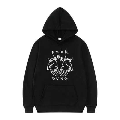 Printed Autumn Winter Hooded Sweatshirt Hooded