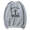 Mystic Falls Hoodie Vampire Diaries Damon Salvatore Crewneck Sweatshirt for Fans